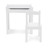 Melissa & Doug Child’s Lift-Top Desk & Chair, Sturdy Wooden Chair & Desk Set, Safety-Hinged Lid, White, 41 cm H x 60 cm W x 59 cm L