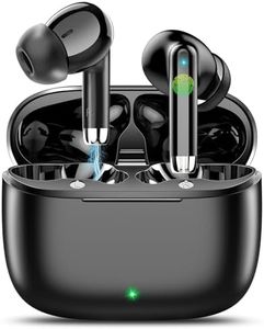 Wireless Earbuds, Bluetooth 5.4 Headphones Deep Bass Stereo Sound Ear Buds with 4 Noise Cancelling Mic, IPX7 Waterproof in Ear Earphones, 48H Playtime for Smart Phone Laptop Pad Sports Workout,Black