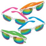 ArtCreativity Rainbow Lens Sunglasses, Set of 4, Cool Shades with Rainbow Lenses and Bright Assorted Colored Frames