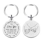 Laluminter Unique Wife Gifts - Wife Keychain from Husband - Anniversary Love Gift for Girlfriend Her - Valentines Day Presents for Wifey Women, Silver, Small