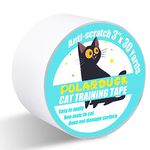 Polarduck Anti Cat Scratch Tape, 3 inches x 30 Yards Cat Training Tape, 100% Transparent Clear Double Sided Cat Scratch Deterrent Tape, Furniture Protector for Couch, Carpet, Doors, Pet & Kid Safe