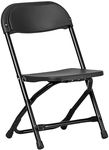 Flash Furniture 2 Pack Kids Black Plastic Folding Chair