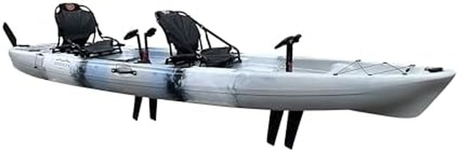 Brooklyn 13.5 Tandem Pedal Kayak Sit On Top Fishing Kayak (Grey Camo)