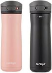 Contigo Jackson Chill 2.0 Vacuum-Insulated Stainless Steel Water Bottle, Secure Lid Technology for Leak-Proof Travel, Keeps Drinks Cold for 12 Hours, 20oz 2-Pack, Pink Lemonade & Licorice