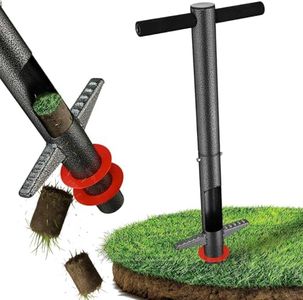 Bulb Planter & Sod Plugger - 34" Long Handle Grass Plugger Tool for Lawn Repair, Heavy Duty Garden Hole Digger with Easy Plug Release for Zoysia Plugs, Bare Spots, Tulip Planting,Turf Transplanting