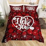 Erosebridal Red Rose Bedding Set 3D