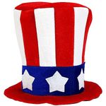 Wittocs Uncle Sam Hat for 4th of July Independence Day Patriotic Party Supplies American Flag Day Memorial Day Halloween Costume Accessories