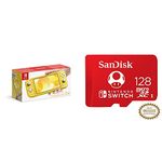 Nintendo Switch Lite - Yellow + SanDisk 128 GB MicroSDXC Card for Nintendo Switch