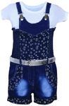 BENKILS Baby Girl Knee Length Frock Dress (12-18 Months, Navy Blue)