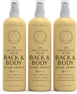 AYADARA Acne Treatment Body Spray with 2% Salicylic Acid, Tea Tree Scent, for All Hair Types, Soothing and Moisturizing, 3-Pack