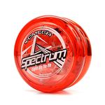 Yomega Spectrum – Light up Fireball Transaxle YoYo with LED Lights for Intermediate, Advanced and Pro Level String Trick Play + Extra 2 Strings & 3 Month Warranty (Red)