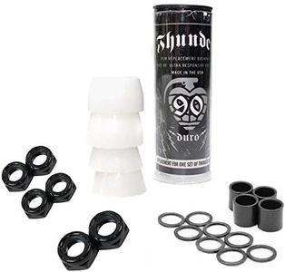 Thunder Skateboard Bushings White 90a with Axle, Kingpin Nuts and Speed Kit