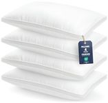 Utopia Bedding Pillows 4 Pack Standard Size, (White) Hotel Quality Pillows, Brushed Fabric, Bed Pillow for Back, Stomach or Side Sleepers 50 x 75 cm (20 x 30 Inch)