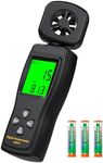 FOOAO Anemometer,Wind Meter Handheld,CMF Meter to Measure Wind Speed and Temperature to Assist in Drone Flights, Outdoor Activities, Shooting Sports and HVAC Systems