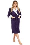 CityComfort Dressing Gown Women, Fluffy Bath Robes for Women, Gifts for Her (S, Deep Purple)