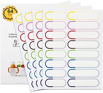 Waterproof Baby Bottle Labels for Daycare, 64 PCS School Name Labels Stickers for Kids Stuff, Self Laminating, Dishwasher Safe, Toddler Name Tags for Sippy Cup, Plastic Water Bottle, Daycare Supplies