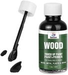 Wood Touch Up Paint High Gloss Black Touch Up Paint Pen for Wood Scratch Repair Chips Spots Refinishing Kitchen Cabinets Furniture Doors Tables Dressers Trim Repair 1.5 Oz Interior/Exterior Waterproof
