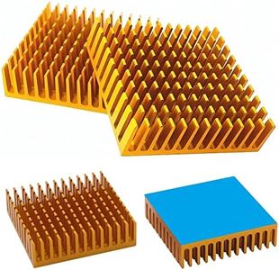 WWZMDiB 4Pcs 40mm Heatsink Back Side Thermal Conductive Tape 40mm x 40mm x 11mm Heat Sink