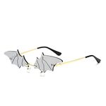 LitVibes Batman Non-Polarized Sunglasses Shades Frame Less Glasses Eye Smartwear Goggles Unique Fashionable Eye Wear For Party Uv 400 Protection For Eyes For Men Women