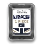 Great British Bakeware 17"/43cm Extra Large Superior Non-Stick Roasting Tin, Baking Tin, Baking Trays Oven Non Stick Roasting Tray, Carbon Steel, UK Made, PFOA & BPA Free Cookware