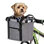 Collapsible Bike Basket, Folding Detachable Quick Release Easy Install, for Pet, Shopping, Commuter, Camping and Outdoor