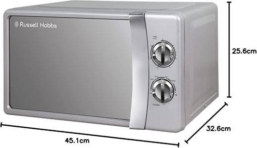 Russell Hobbs 17L Microwave – Silver Compact Countertop Oven