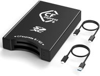 CFexpress Type B USB3.2 GEN 2 10Gbps Card Reader, Dual Slot Portable CFexpress Type B/SD Memory Card Adapter with USB A/USB C Connectors, Camera Card Reader Compatible with Windows/Mac OS/Linux