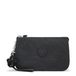 Kipling Women's Creativity Extra Large Wristlet, Versatile Cosmetics Kit, Lightweight Nylon Travel Organizer Pouch, Black Noir