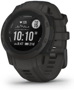 Garmin Instinct 2S, Smaller-Sized GPS Outdoor Watch, Multi-GNSS Support, Tracback Routing, Graphite, 40 MM