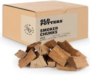 Old Potters Smoker Chunks, 12-14 lbs for Grilling, Smoking, and Wood Fire Cooking ~ 2 x 3 Inches, (Oak, 840 Cu in.)