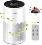 ANEGOE Air Purifier for Bedroom with True H13 HEPA 3-in-1 Filters, Remote Control Pet Air Purifiers for Home Cat Pee Smell, Covers Up to 400Ft² with 2/4/8H Timer Night Lights Fan Speeds and Sleep Mode