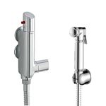 ENKI, Vito, SH0595, Chrome, Thermostatic Shower Mixer Valve with Bidet Hand Sprayer Kit, Solid Brass, Anti-Scald Device, Temperature Control, Modern Design, Easy to Install, 10-Year Guarantee