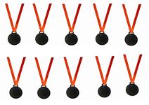 Eknoor Sports Brown Medal (Set of 10)(Brown)