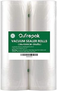O2frepak 2 Rouleau 28x1500cm Rouleau Sacs Pour Machine Sous Vide Alimentaire,sans BPA et LFGB Sac de Congelation Sous Vide,Compatible Avec n'importe Quelle Scelleuse Sous Vide (le total:3000cm)