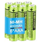 6Pack BK-40AAABU NI-MH 400mAh AAA Rechargeable Battery 1.2V Rechargeable AAA Batteries for Panasonic Cordless Phones