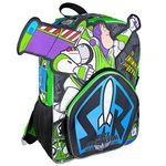 Bioworld Toy Story Buzz Lightyear Die Cut 3D Character Design 16" Backpack, Multicolored, One Size, Modern