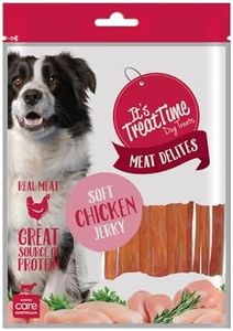 It's Treat Time Meat Delites Chicken Jerky Soft Strip Dog Treat, 250G, Real Meat, Great Source of Protein, Tartar Control, Suitable for All Dogs