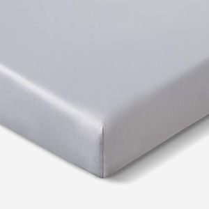 Bedgear Baby Hyper-Linen Performance Crib Sheet – Deflects Heat, Soft Airy Feel – 93% Rayon from Bamboo & 7% Linen – Breathable Fitted Crib Sheet, Sleep Comfort, Baby Shower Essentials, Light Grey