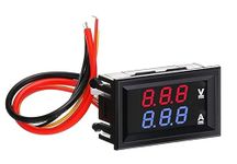 Ds Robotics® 0.28" LED Voltmeter Ammeter, Red and Blue Digital Multimeter Display Voltage Current Tester, DC 0-100V 50A Dual Display Detector Voltage Current Meter Panel Amp Volt Gauge