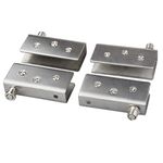 Pack-of-4 Glass Door Hinges 90°Pivot Hinge, Glass No Drilling, Stainless Steel, Fit 10-12mm Glass