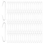 120pcs Christmas Ornament Hooks, 0.5x2.5 Inch Bendable Ornament Hangers Hooks Metal Hooks Christmas Tree Hangers Hooks for Christmas Decoration (Silver)