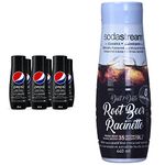 Pepsi Zero Sugar Flavour for SodaStream 440mL x 6 (Makes 54L) & SodaStream Classic Root Beer Diet, 440 milliliters