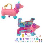 Polly Pocket Dolls and Playset, Animal Toys Puppy Party with 2 Dolls and 25+ Accessories, HKV54