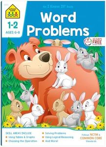 School Zone - Word Problems Workbook - 64 Pages, Ages 6 to 8, 1st Grade, 2nd Grade, Math, Picture Stories, Graphs, Calendars and Clocks, and More (School Zone I Know It! Workbook Series)