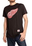 NHL Mens Loose Fit Performance Rashguard Wicking Short Sleeve Shirt (Medium, Detroit Red Wings)