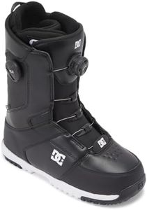 DC Shoes Men's Control BOA Snowboard Boots - Micro-Adjustable Stable Snowboarding Boot with Lightweight Multi-Layer Liner & Molded Insole - Black/Black/White, 9.5