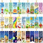 120 Pack Christian Bookmarks for Kids Bible Verse Bookmarks with Scripture Inspirational Spiritual Bible Bookmarks, Sunday School Gifts (Novelty Style)