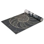 Gaiam Premium Print Reversible Yoga Mat, Spiral Motion, 6mm