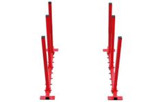 PowerTec 92321 Folding Bumper Rack - Wall Mounted, red