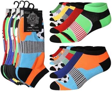 JAMES FIALLO Men's 12-Pairs Performance Low Cut Pitch Perfect Solid Classics & Soccer-Chic Athletic Sport Socks, 2932-T1